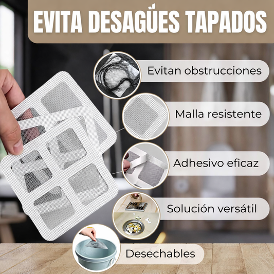 Filtro Adhesivo Desagüe - 10 mallas 🚿