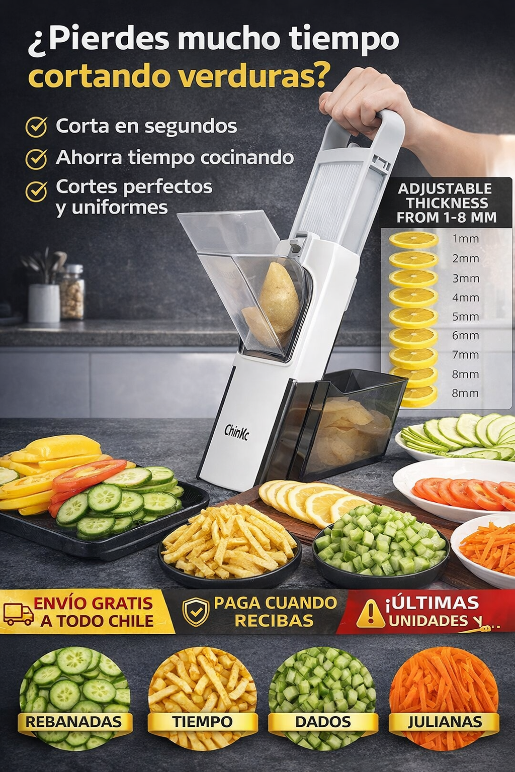 Rebanador Cocina - Tu Tiempo Es Lo Mas Importante⏱️⚡