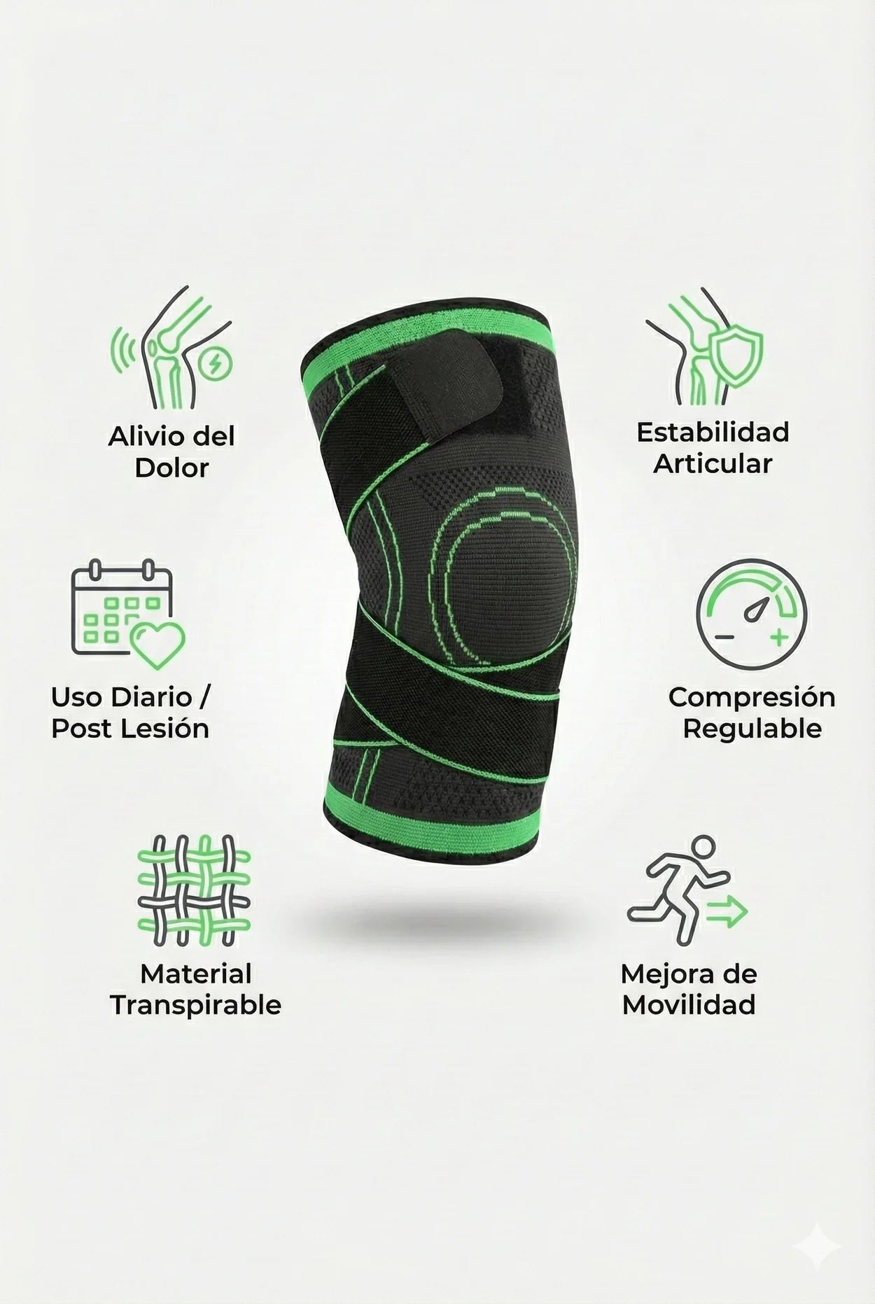 Rodillera Deportiva Compresora Ajustable - Tu Vida Sin Dolores 🦵💎