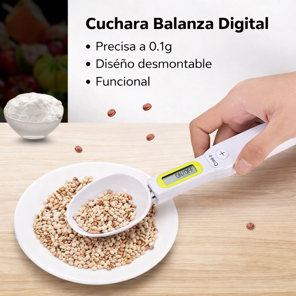 CUCHARA BASCULA ELECTRONICA - AHORRA TIEMPO EN LA COCINA🥄🔥