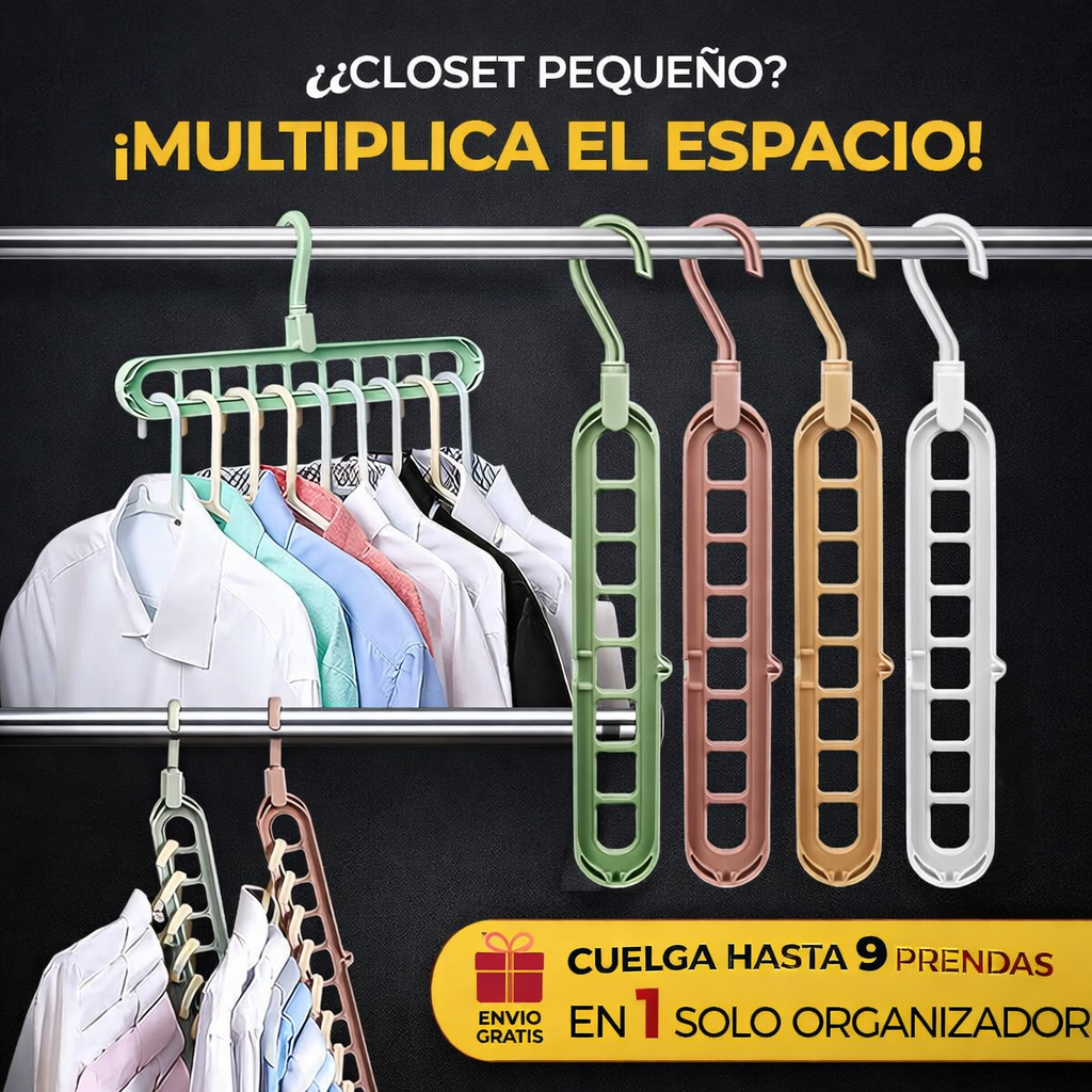 Colgador 9 en 1 para el hogar - Optimiza tus espacios 👕