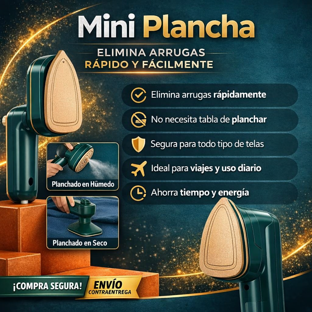 Mini Plancha Vapor - Tu Ropa Siempre Impecable🔥